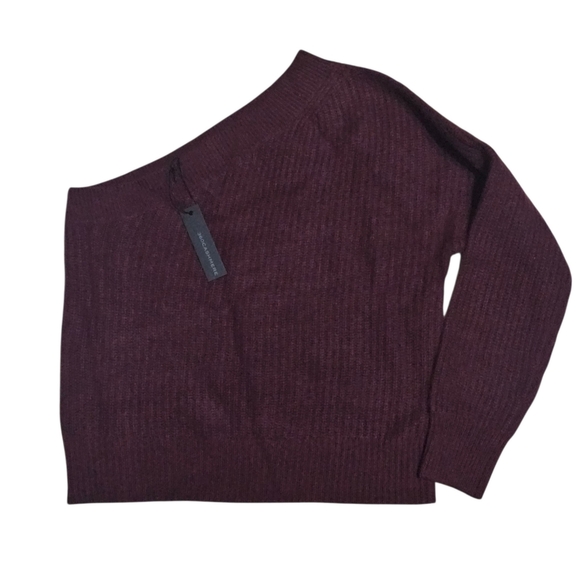 360 CASHMERE Lena One Shoulder Cashmere Sweater M Medium - Picture 3 of 3